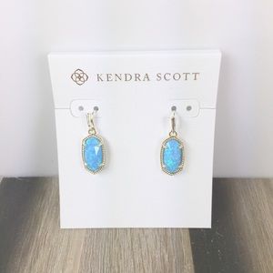 Kendra Scott Lee ocean Kyocera opal gold earrings
